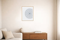 Payne's Grey Geometric – Signed 50-Edition Giclée Print for Gallery Walls — Living room lifestyle
