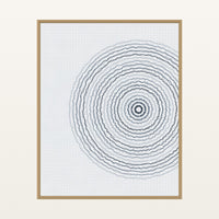 Payne's Grey Geometric – Signed 50-Edition Giclée Print for Gallery Walls — Floating natural frame
