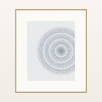 Payne's Grey Geometric – Signed 50-Edition Giclée Print for Gallery Walls — Natural gallery mat