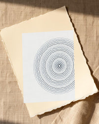 Payne's Grey Geometric – Signed 50-Edition Giclée Print for Gallery Walls — Paper/edge detail