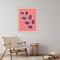 Pink Eucalyptus  Painterly Wall Art Print — Reading nook