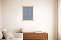 Platinum Silver Geometric – Premium Geometric Wall Art Print — Living room lifestyle