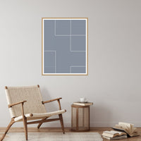 Platinum Silver Geometric – Premium Geometric Wall Art Print — Reading nook