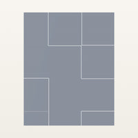 Platinum Silver Geometric – Premium Geometric Wall Art Print — Unframed flat preview