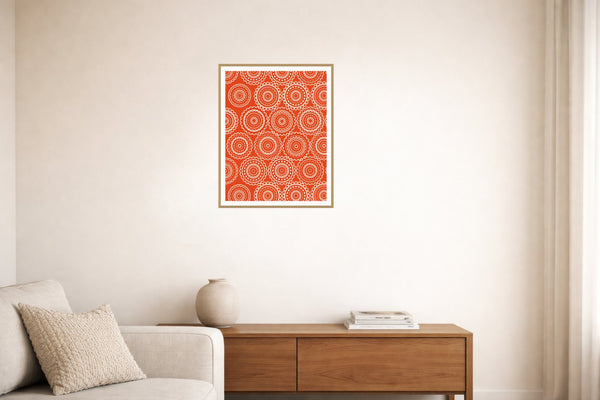 Rainbow Ankara – Premium Ankara Wall Art Print — Living room lifestyle