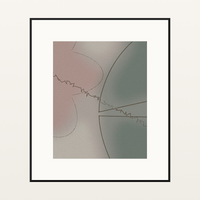 Mid-Century Muted Line Art Print
