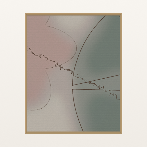 Mid-Century Muted Line Art Print