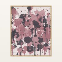 Rose Graphite Paint Splatter – Signed 50-Edition Giclée Print for Gallery Walls — Floating natural frame