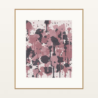 Rose Graphite Paint Splatter – Signed 50-Edition Giclée Print for Gallery Walls — Natural gallery mat