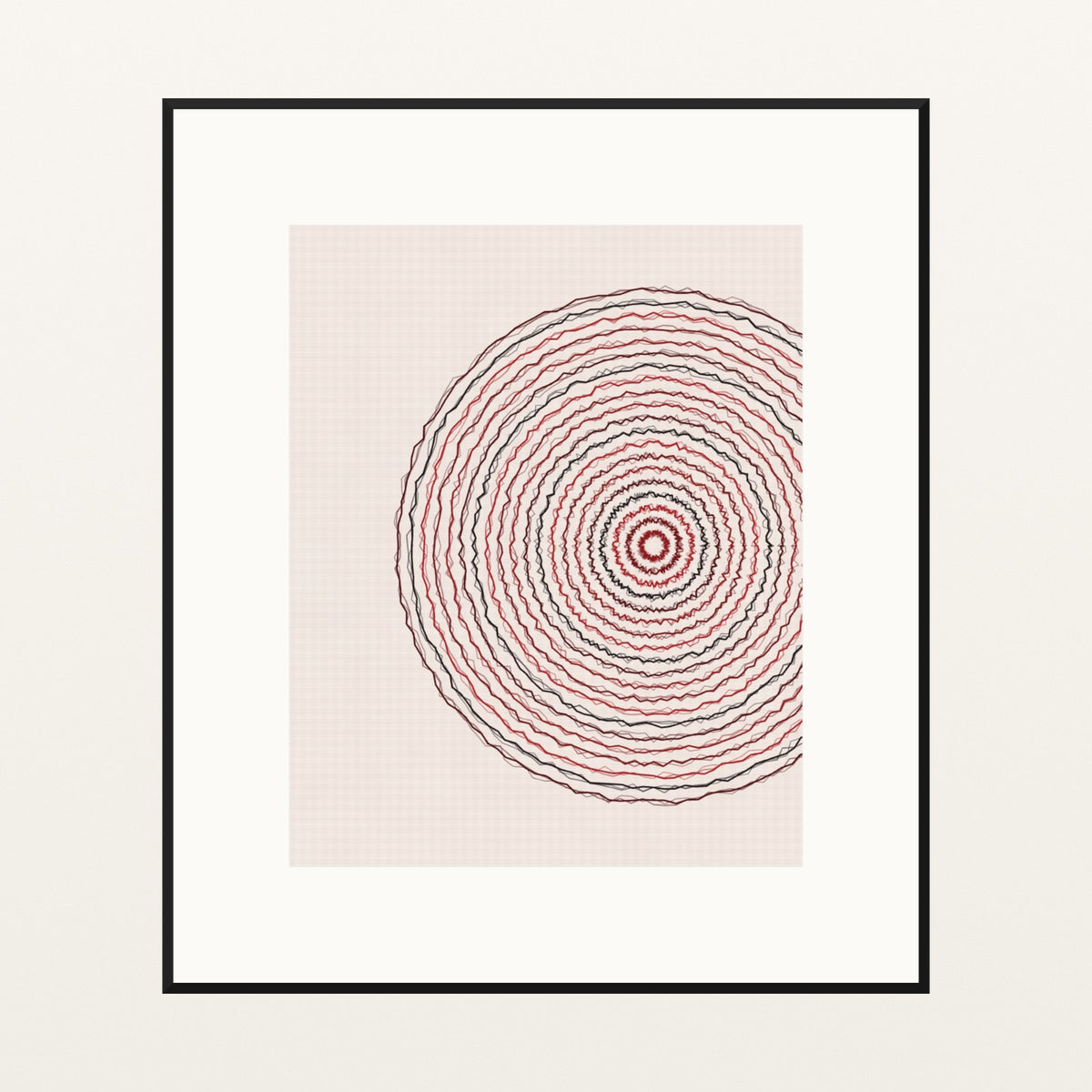 Rothko Crimson Geometric – Signed 50-Edition Giclée Print for Gallery Walls — Black gallery mat