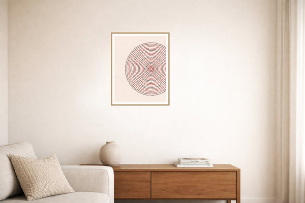 Rothko Crimson Geometric – Signed 50-Edition Giclée Print for Gallery Walls — Living room lifestyle