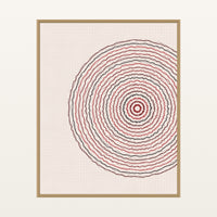 Rothko Crimson Geometric – Signed 50-Edition Giclée Print for Gallery Walls — Floating natural frame