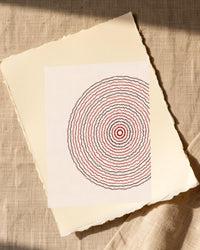 Rothko Crimson Geometric – Signed 50-Edition Giclée Print for Gallery Walls — Paper/edge detail