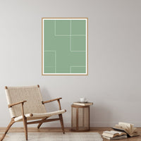 Sage Wash Geometric – Premium Geometric Wall Art Print — Reading nook