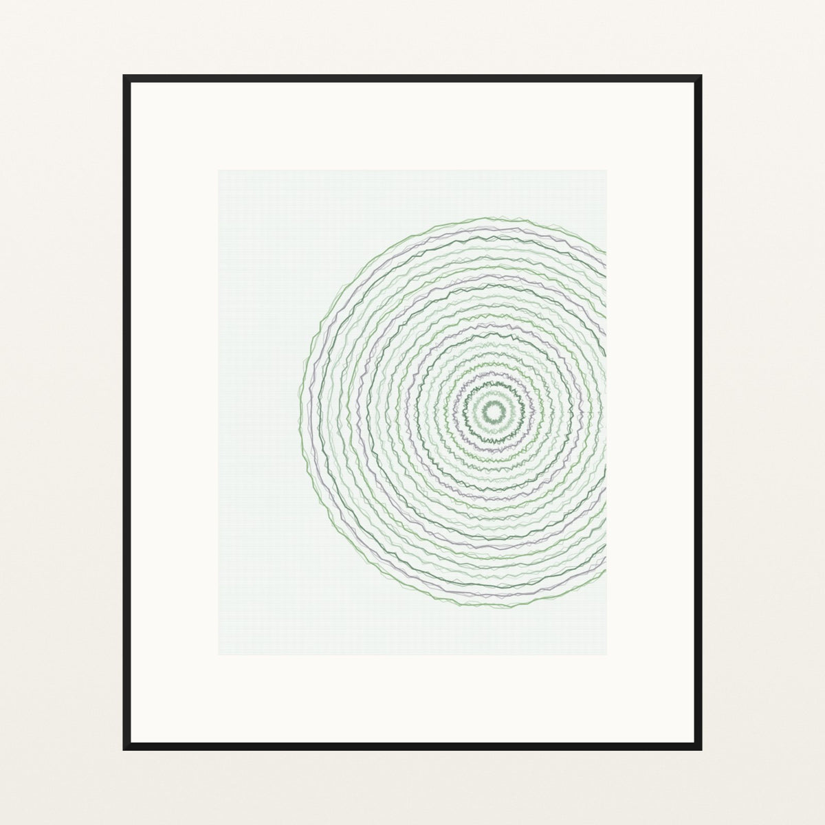 Sage Wash Geometric – Signed 50-Edition Giclée Print for Gallery Walls — Black gallery mat