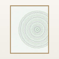 Sage Wash Geometric – Signed 50-Edition Giclée Print for Gallery Walls — Floating natural frame
