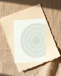 Sage Wash Geometric – Signed 50-Edition Giclée Print for Gallery Walls — Paper/edge detail