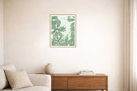 Sage Wash Ombré Gradient – Premium Ombré Gradient Wall Art Print — Living room lifestyle