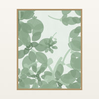 Sage Wash Ombré Gradient – Premium Ombré Gradient Wall Art Print — Floating natural frame