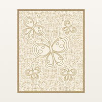 Sand Dune Butterfly Motif – Limited Edition Motif Art Print — Floating natural frame
