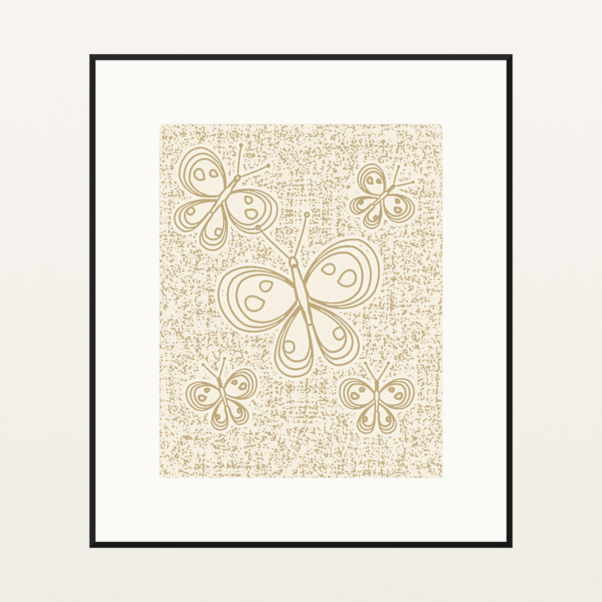 Sand Dune Butterfly Motif – Limited Edition Motif Art Print — Black gallery mat