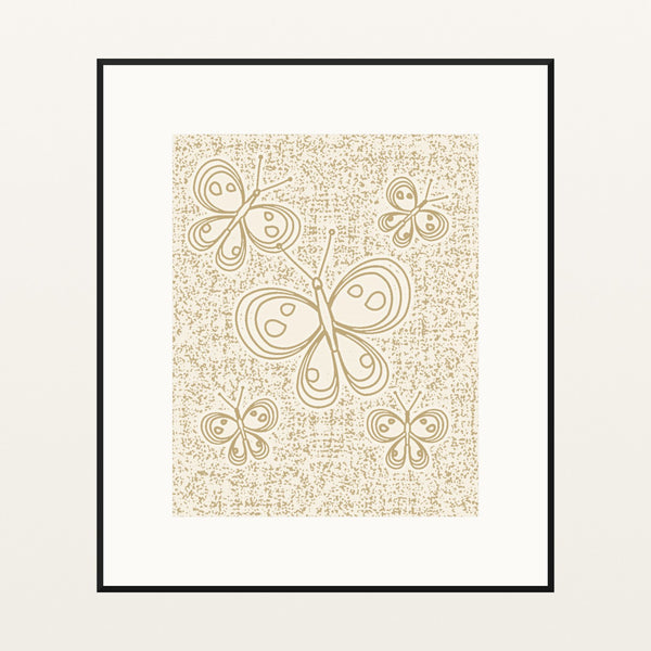 Sand Dune Butterfly Motif – Limited Edition Motif Art Print — Black gallery mat