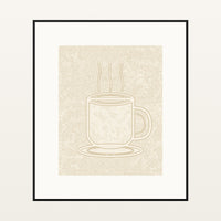 Sand Dune Coffee Cup Motif – Limited Edition Motif Art Print — Black gallery mat