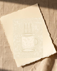 Sand Dune Coffee Cup Motif – Limited Edition Motif Art Print — Paper/edge detail