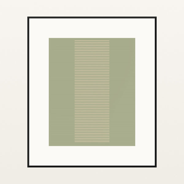 Sandstone & Sage Linear – Signed 50-Edition Giclée Print for Gallery Walls — Black gallery mat