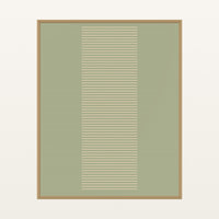Sandstone & Sage Linear – Signed 50-Edition Giclée Print for Gallery Walls — Floating natural frame