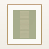 Sandstone & Sage Linear – Signed 50-Edition Giclée Print for Gallery Walls — Natural gallery mat