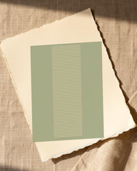 Sandstone & Sage Linear – Signed 50-Edition Giclée Print for Gallery Walls — Paper/edge detail