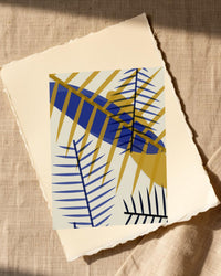 Sapphire Ink Ombré Gradient – Signed 50-Edition Giclée Print for Gallery Walls — Paper/edge detail