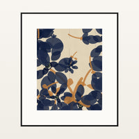 Scandi Folk Ombré Gradient – Premium Ombré Gradient Wall Art Print — Black gallery mat