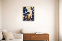 Scandi Folk Ombré Gradient – Premium Ombré Gradient Wall Art Print — Living room lifestyle