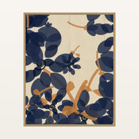 Scandi Folk Ombré Gradient – Premium Ombré Gradient Wall Art Print — Floating natural frame