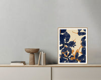 Scandi Folk Ombré Gradient – Premium Ombré Gradient Wall Art Print — Grey wall with bowl