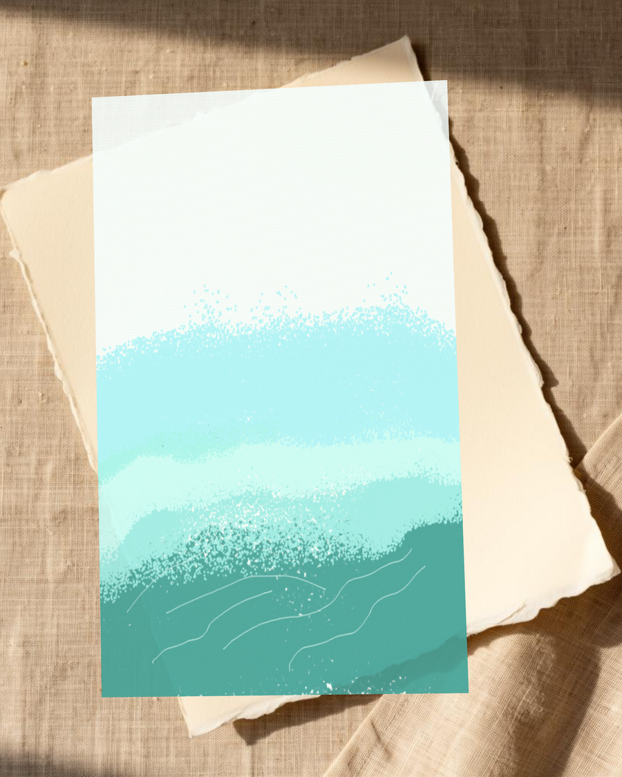Seafoam Wash Wall Art — room scene