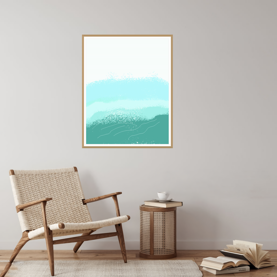 Seafoam Wash Wall Art — room scene