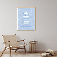 Seafoam Wash Lighthouse Motif – Limited Edition Motif Art Print — Reading nook
