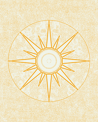 Seafoam Wash Sunburst Motif – Limited Edition Motif Art Print
