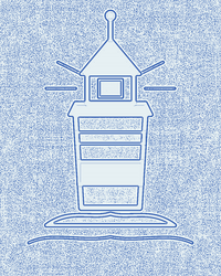 Seafoam Wash Lighthouse Motif – Limited Edition Motif Art Print