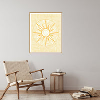 Seafoam Wash Sunburst Motif – Limited Edition Motif Art Print — Reading nook