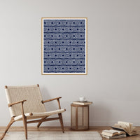 Shibori Indigo Ikat Weave – Limited Edition Ikat Weave Art Print — Reading nook