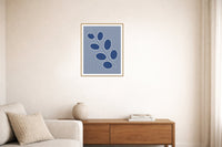 Shibori Indigo Painterly – Premium Painterly Wall Art Print — Living room lifestyle