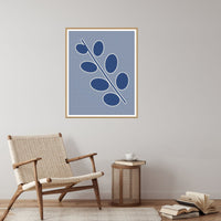 Shibori Indigo Painterly – Premium Painterly Wall Art Print — Reading nook