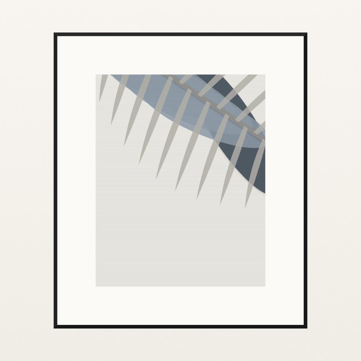 Slate & Ash Ombré Gradient – Signed 50-Edition Giclée Print for Gallery Walls — Black gallery mat