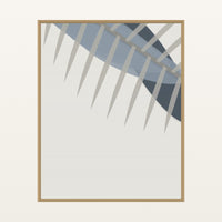 Slate & Ash Ombré Gradient – Signed 50-Edition Giclée Print for Gallery Walls — Floating natural frame