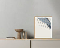 Slate & Ash Ombré Gradient – Signed 50-Edition Giclée Print for Gallery Walls — Grey wall with bowl