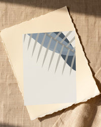 Slate & Ash Ombré Gradient – Signed 50-Edition Giclée Print for Gallery Walls — Paper/edge detail